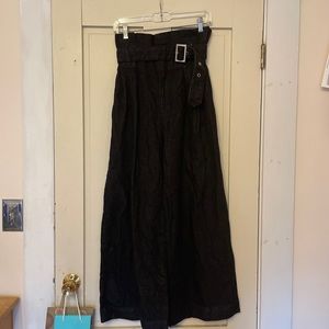 URBAN OUTFITTERS BLACK PAPERBAG WIDE LEG JEANS! 🖤